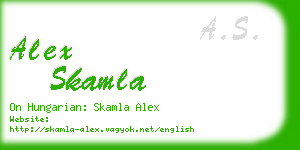 alex skamla business card